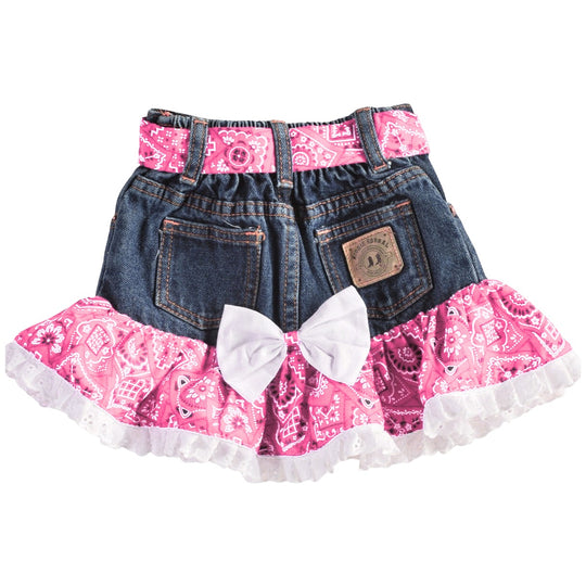 Kiddie Korral Pink Bandana Denim Girl's Set