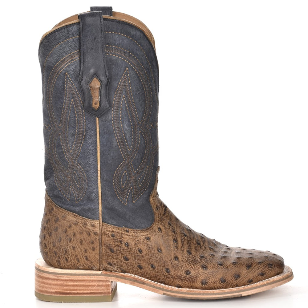 Corral Orix and Navy FQ Ostrich Men's Boot A4052