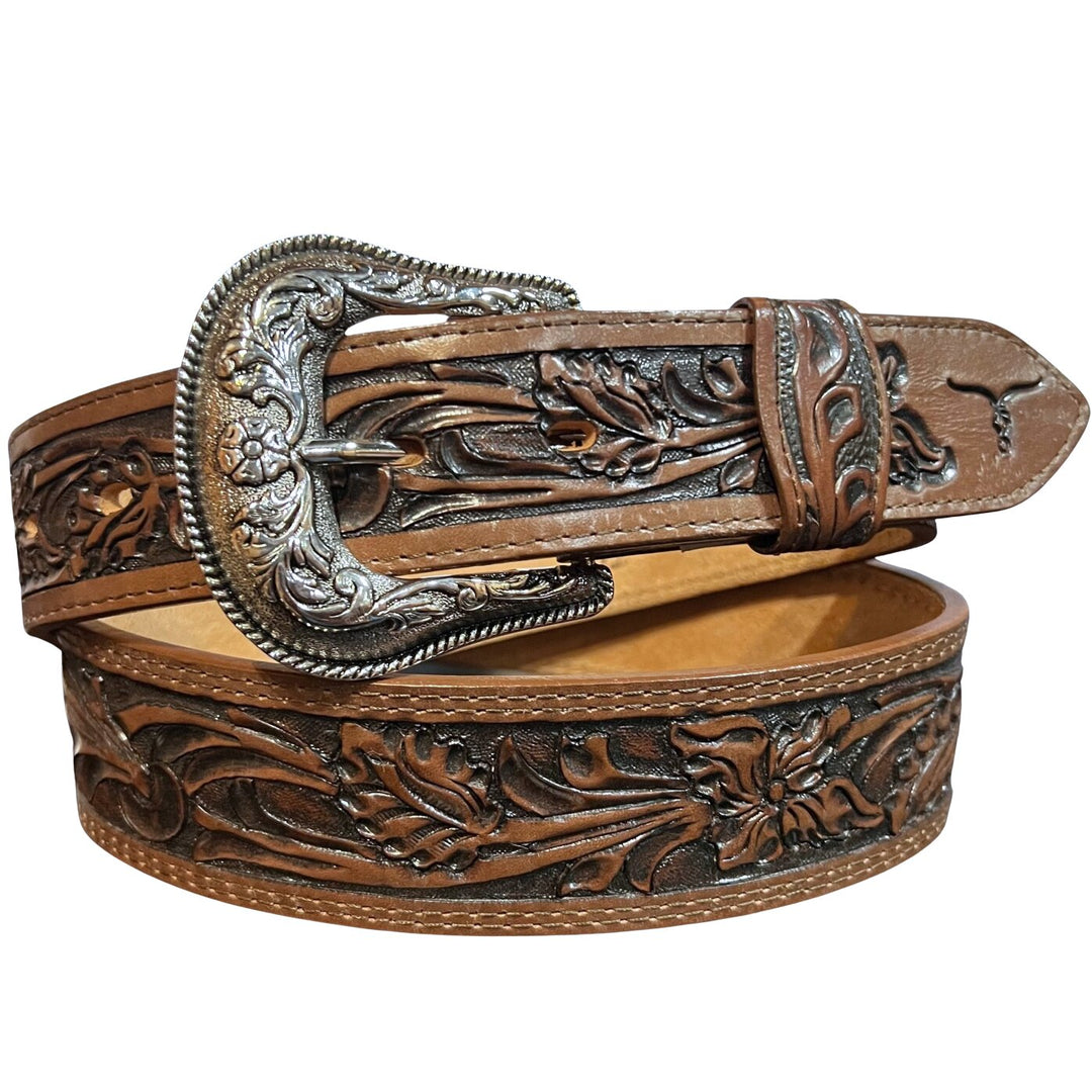 Jaac Arnold Signature Tooled Brown Belt 8203