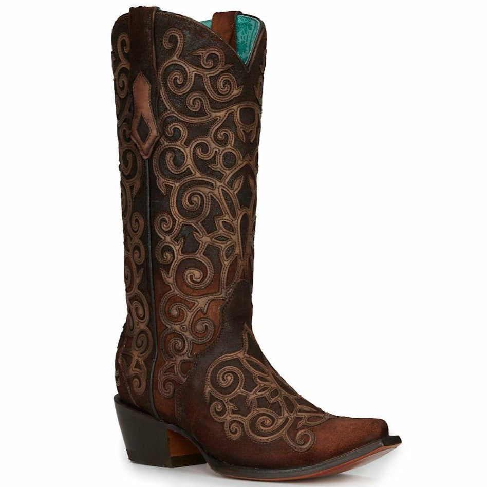 Corral Chocolate Swirl Embroidery Women's Boot C3744