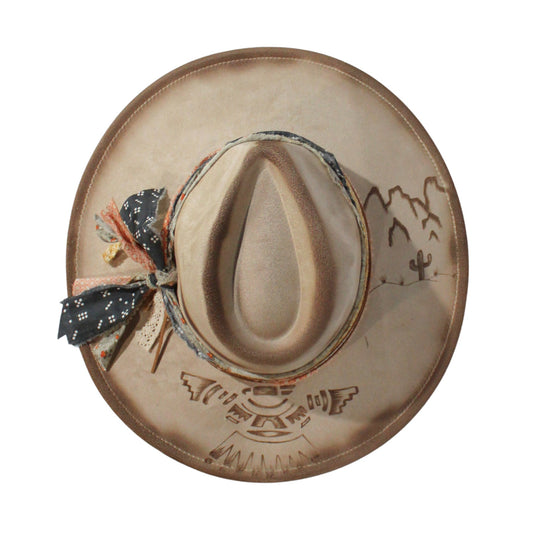 Betsy Simmons Desert Dreamscape Wool Flat Brim