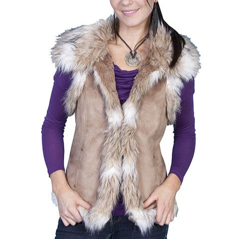 Scully Faux Fur Hazelnut Women's Vest 8023