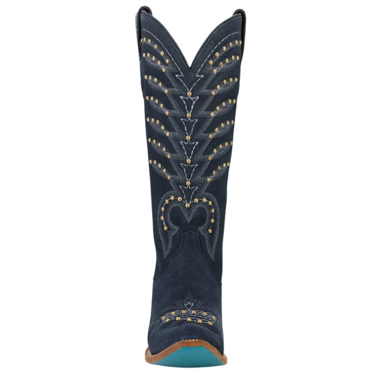 Lane Squash Blossom Stud Navy Suede Woman's Boot LB0530C