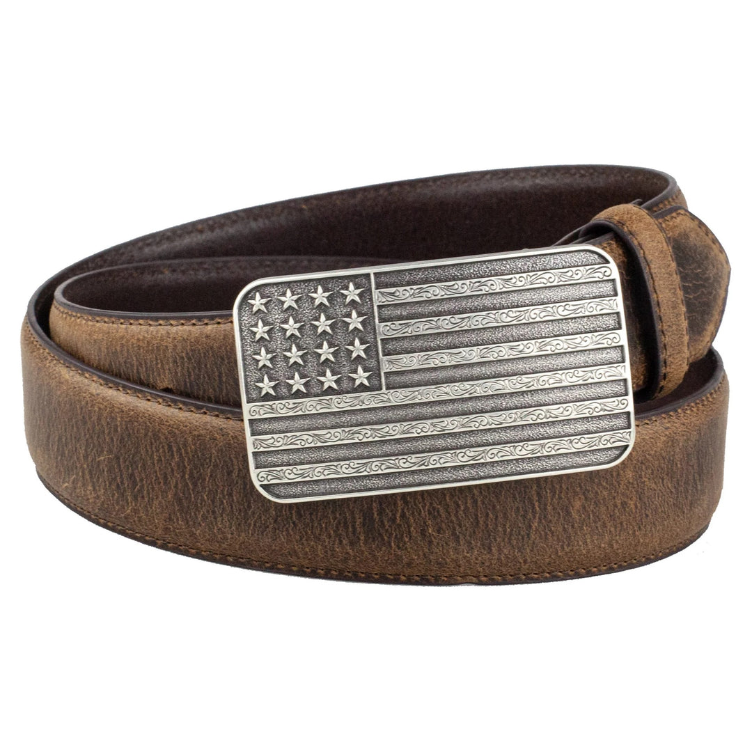 AndWest American Flag Brown Belt BLT243