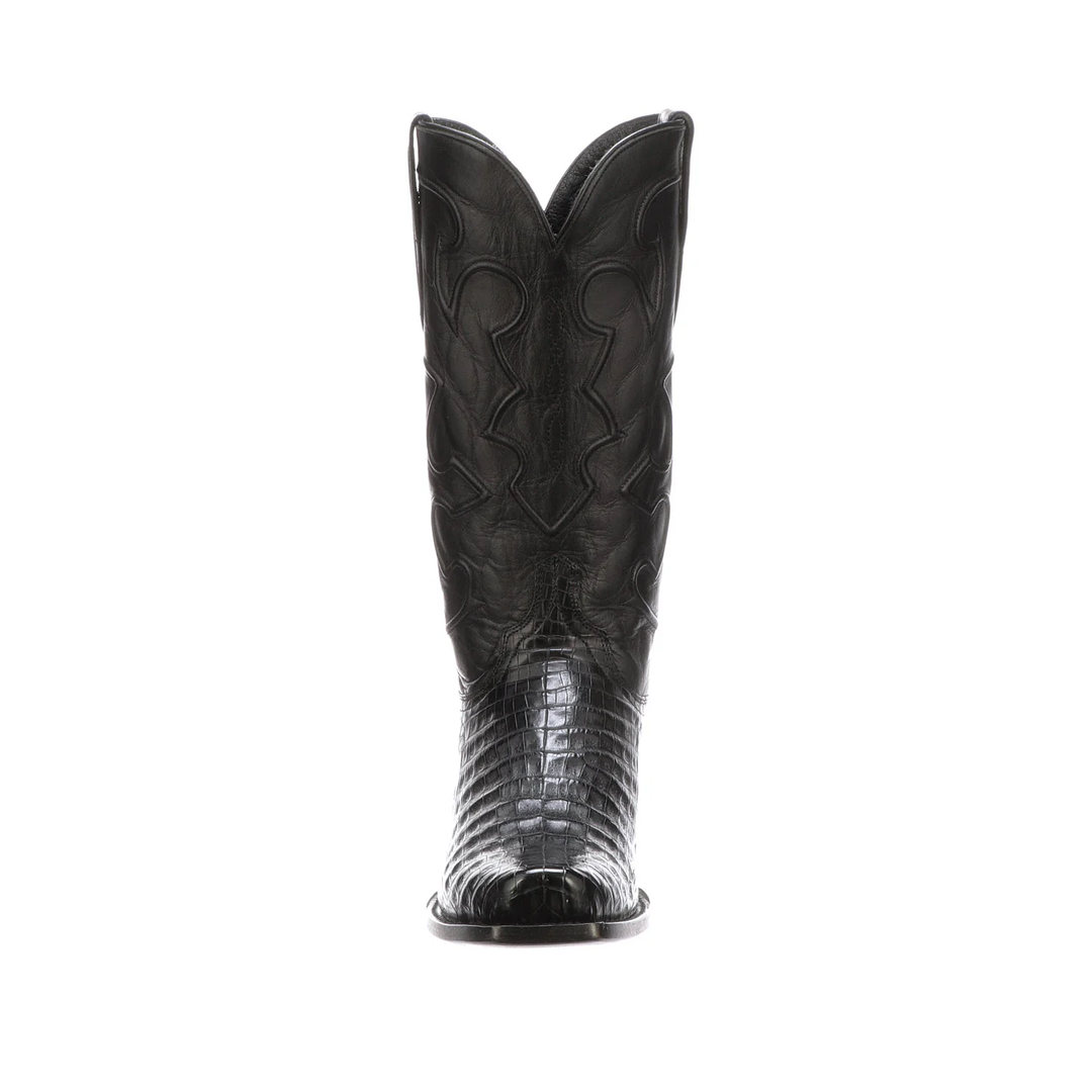Lucchese black caiman boots sales