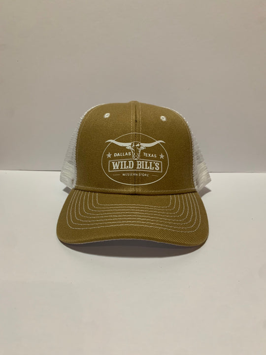 WB Tan White Patch Trucker Hat