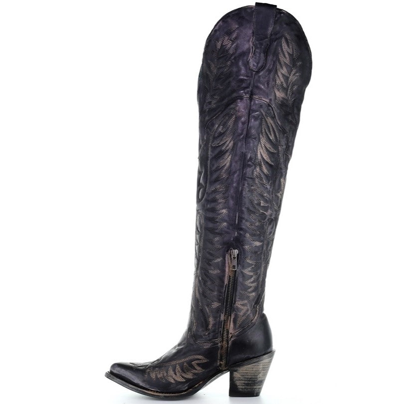 Corral Black Over the Knee Boot E1506