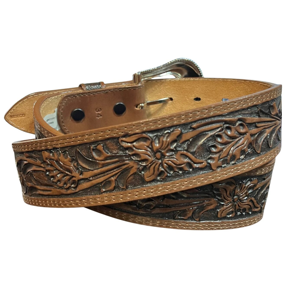 Jaac Arnold Signature Tooled Brown Belt 8203