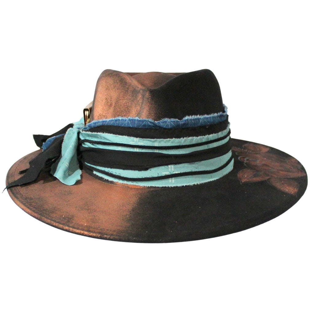 Betsy Simmons Midnight Bronze Wool Flat Brim