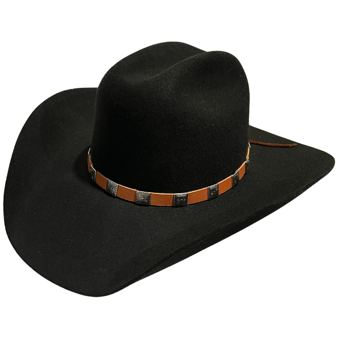 Austin Accent Concho Brown Hatband LC-112