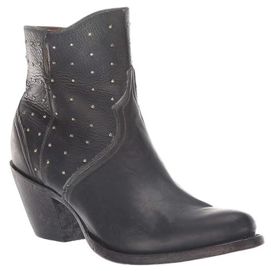 Lucchese Harley Black Studded Bootie M6003