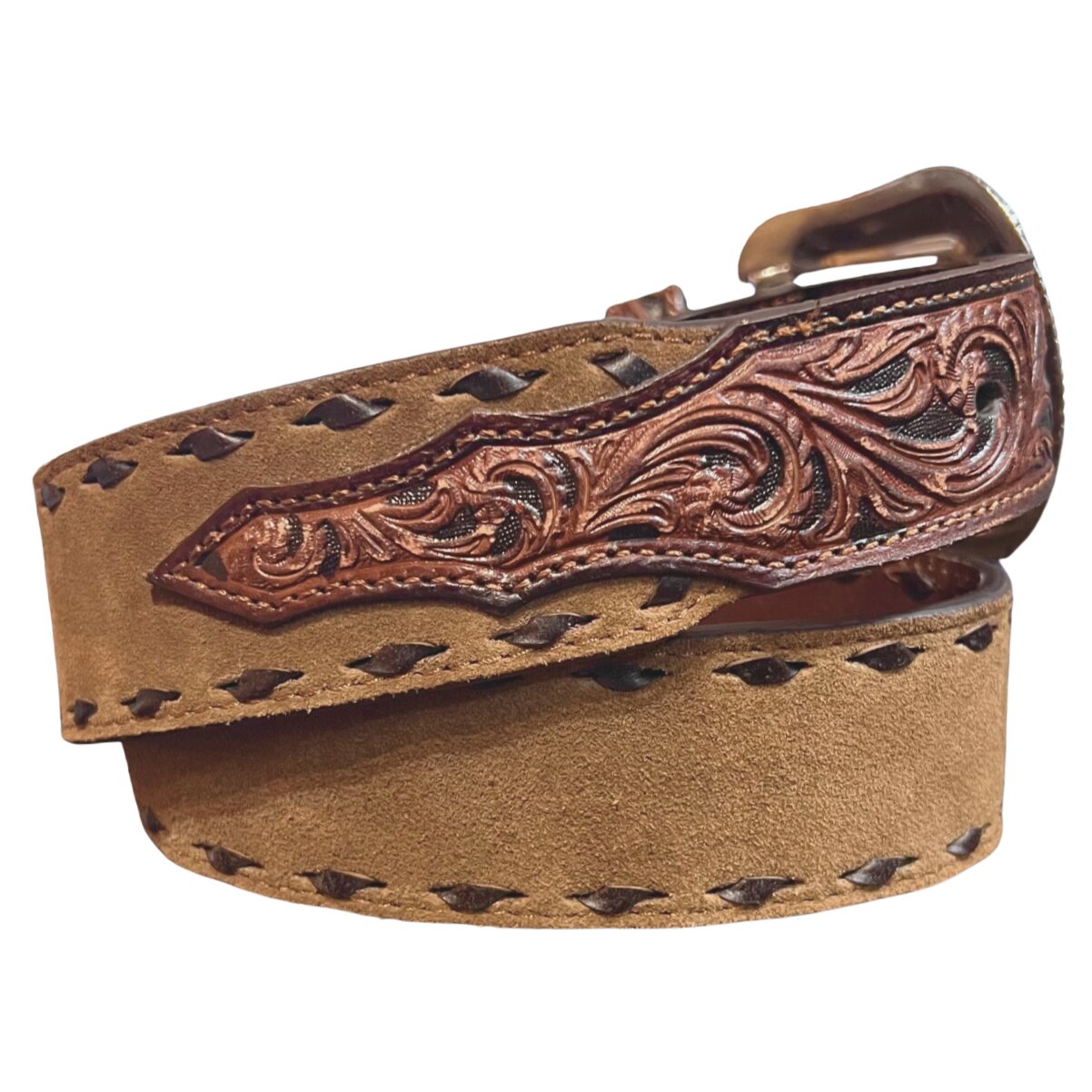 visvimF.I.L.RESERVATION BELT ダークブラウン32 Justin Men's Northern Bison Brown Western Belt - Boots Etc