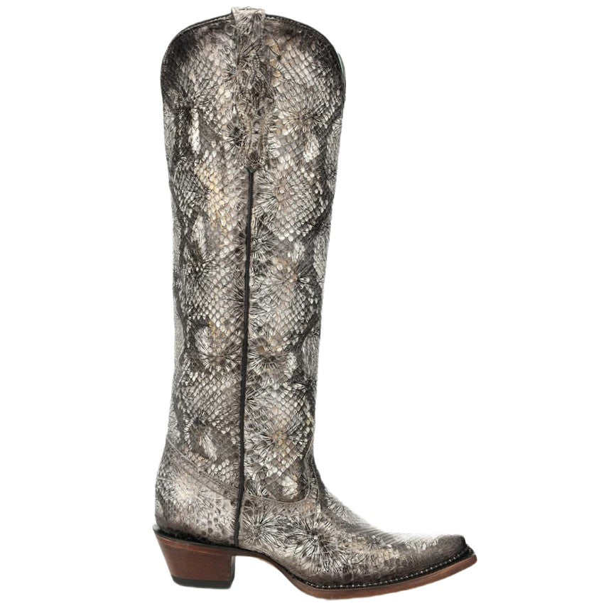 Corral Tall Python Floral Stamp Women’s Boot A5020