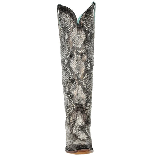Corral Tall Python Floral Stamp Women’s Boot A5020