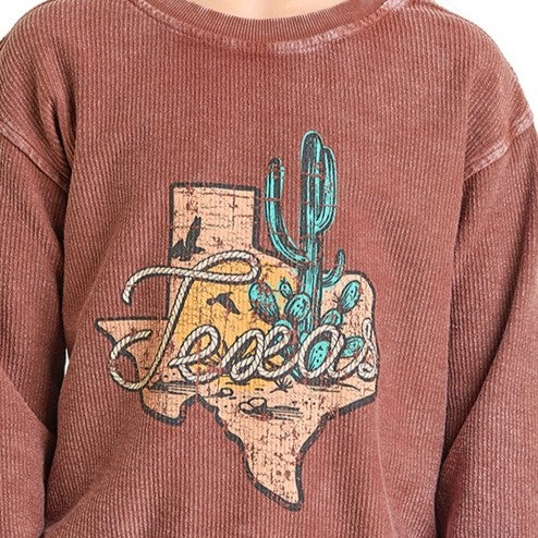Rock & Roll Texas Graphic Girl's Pullover BG91T07431