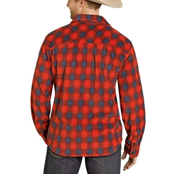 Rock & Roll Plaid Fleece Men's Western Snap BM92T07725