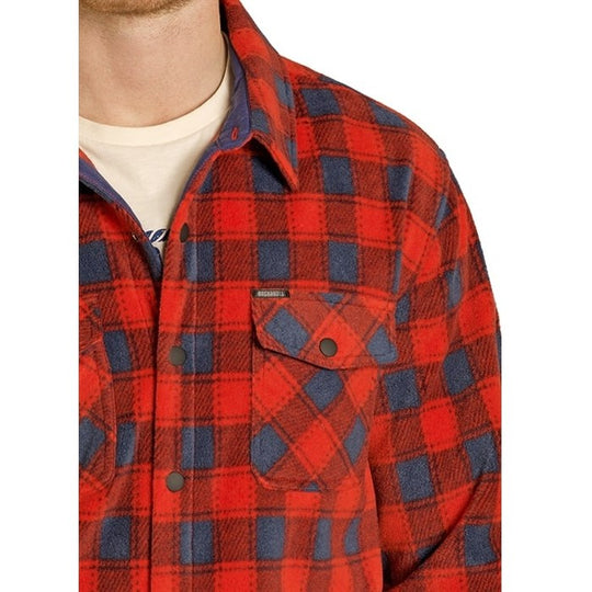 Rock & Roll Plaid Fleece Men's Western Snap BM92T07725