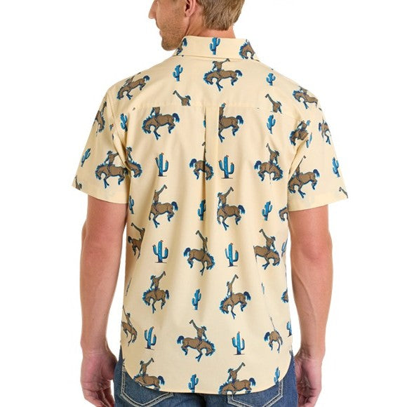 Rock & Roll Bronc Rider Men's Button Up BMB3S06437