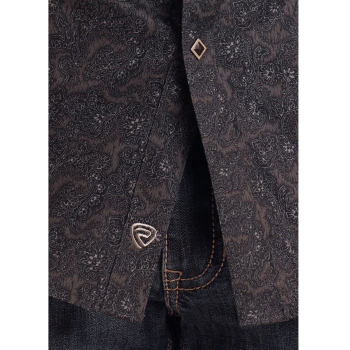 Rock & Roll Paisley Black Men's Snap BMN2S05839