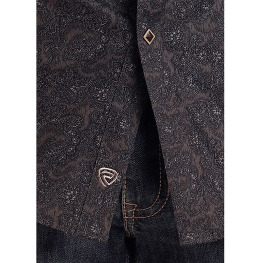 Rock & Roll Paisley Black Men's Snap BMN2S05839