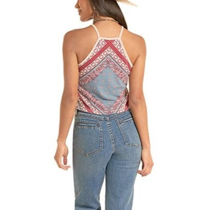 Rock & Roll Bandana Print Women's Tank BW20T08781