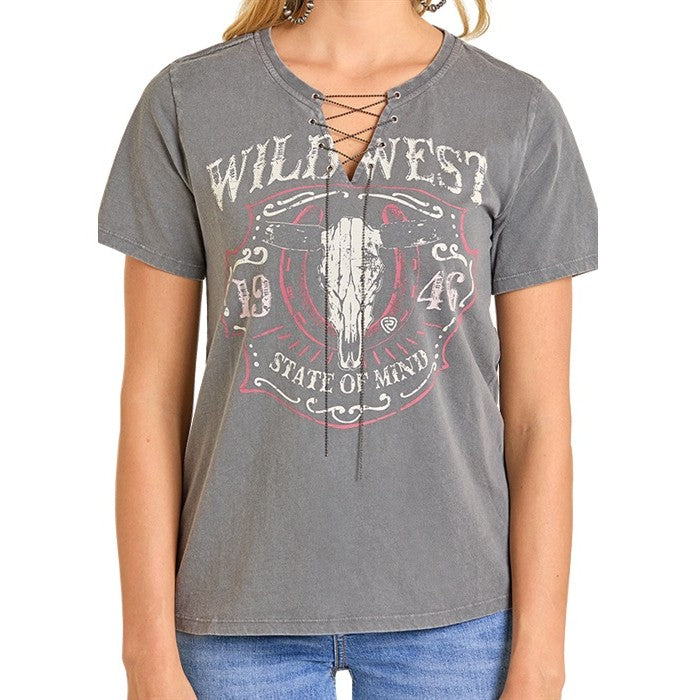 Rock & Roll Wild West Chain Detail Women's Top BW21T07327