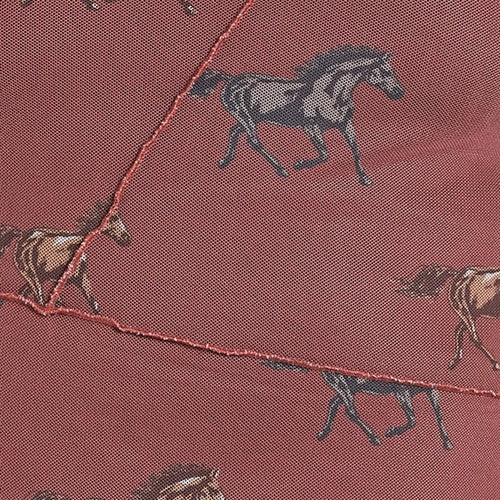 Rock & Roll Horse Print Mesh Women’s Top BW22T08090