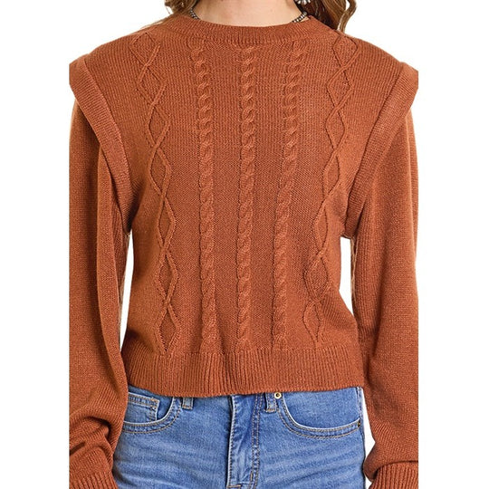 Rock & Roll Cable Knit Women's Sweater BW32T06955