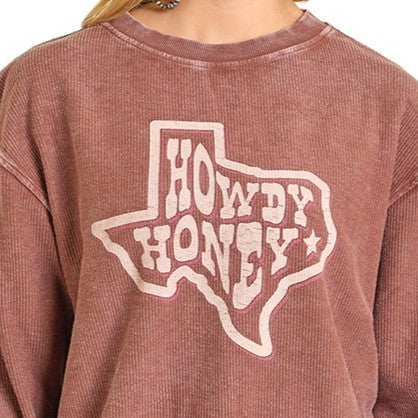 Rock & Roll Howdy Honey Women's Pullover BW91T07325