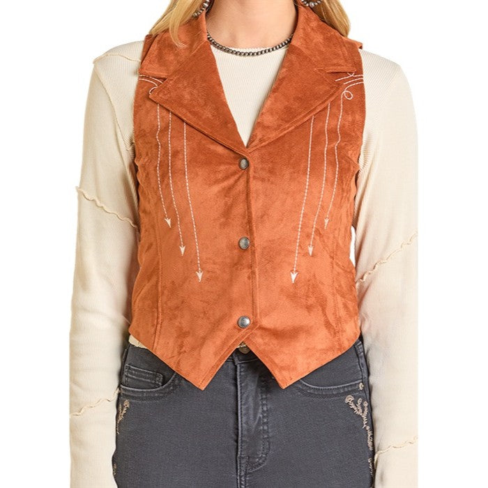 Rock & Roll Arrow Embroidered Women's Vest BW98C06988
