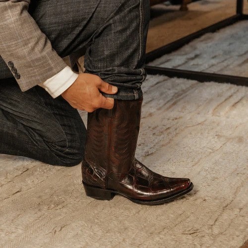 Dan Post Gold Label Delano Alligator Black Cherry Men’s Boot GL107