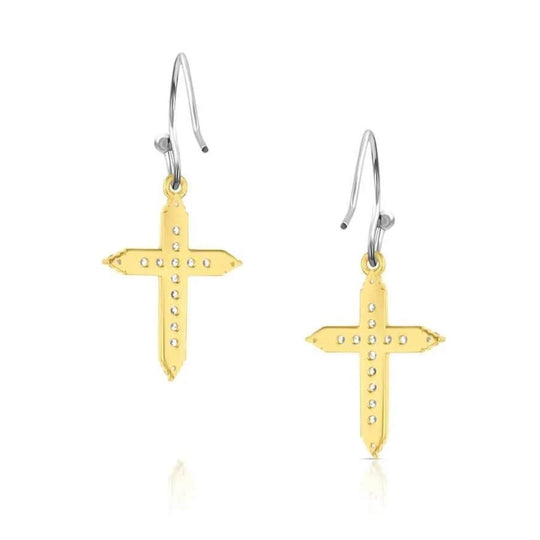 Montana Silversmith Dorado Cross Earrings ER6318