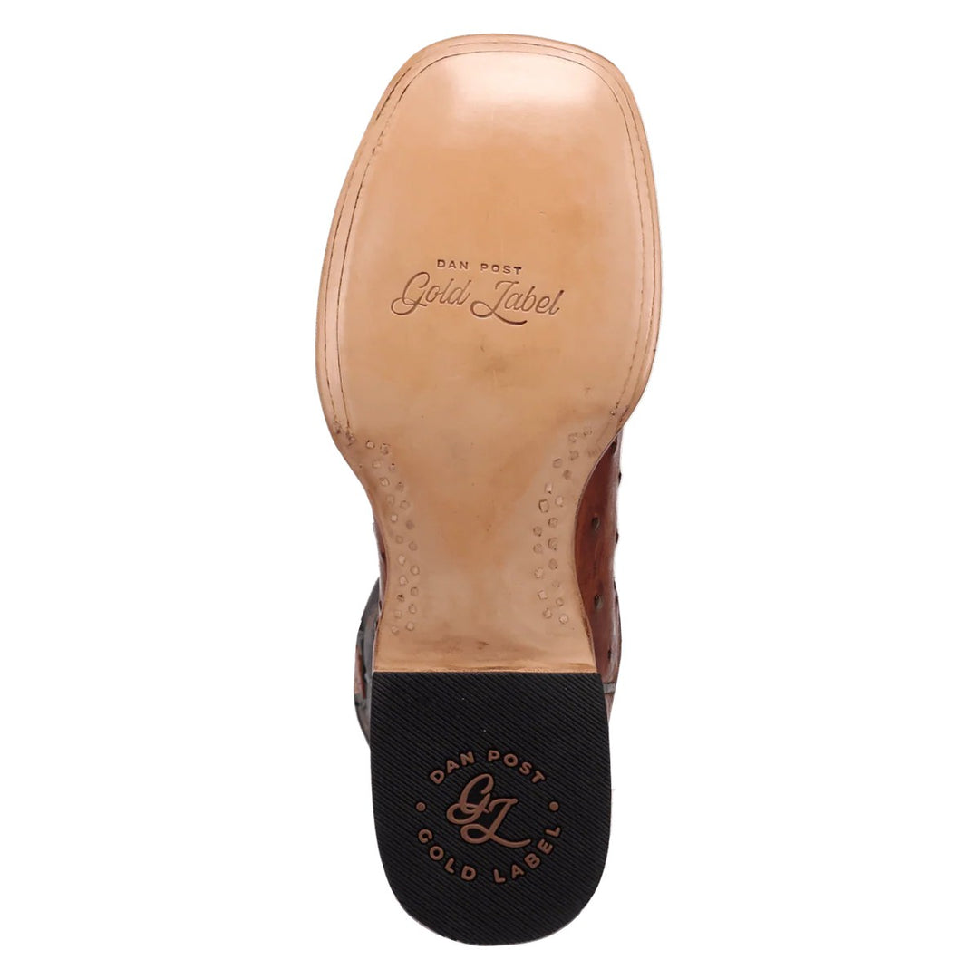 Dan Post Gold Label Brannan FQ Ostrich Brandy Men’s Boot GL102