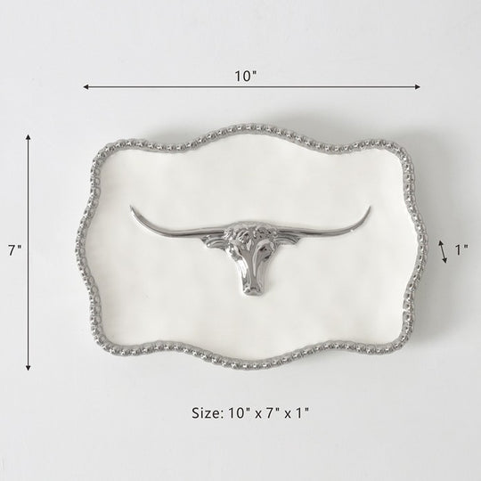 Pampa Bay Porcelain Small Longhorn Tray LNG2891