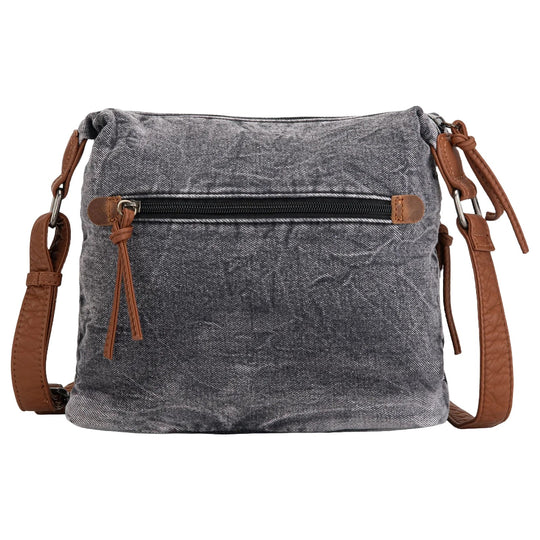 Wrangler Distressed Black Denim Crossbody WG103-2009BK