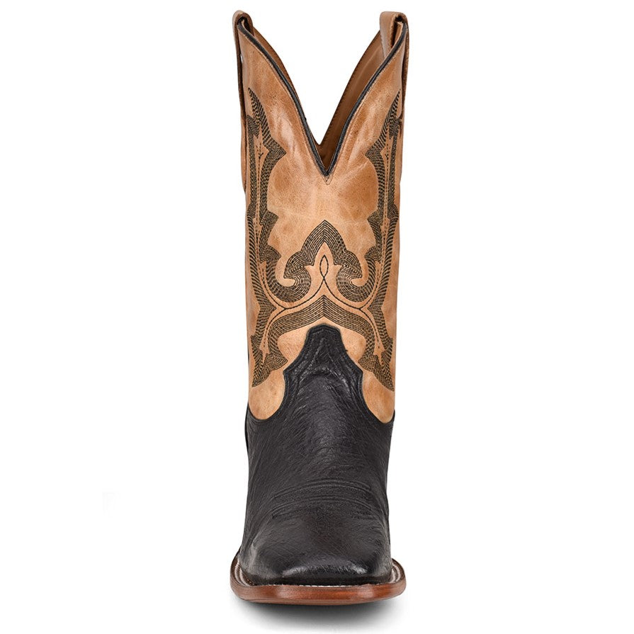 Corral Black and Honey Smooth Ostrich Men's Boot A4147