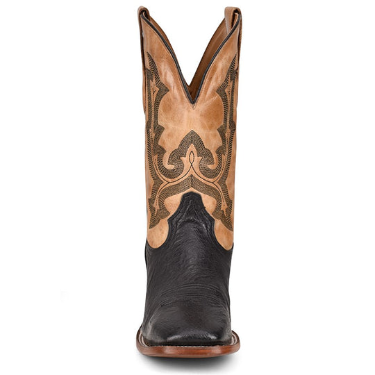 Corral Black and Honey Smooth Ostrich Men's Boot A4147