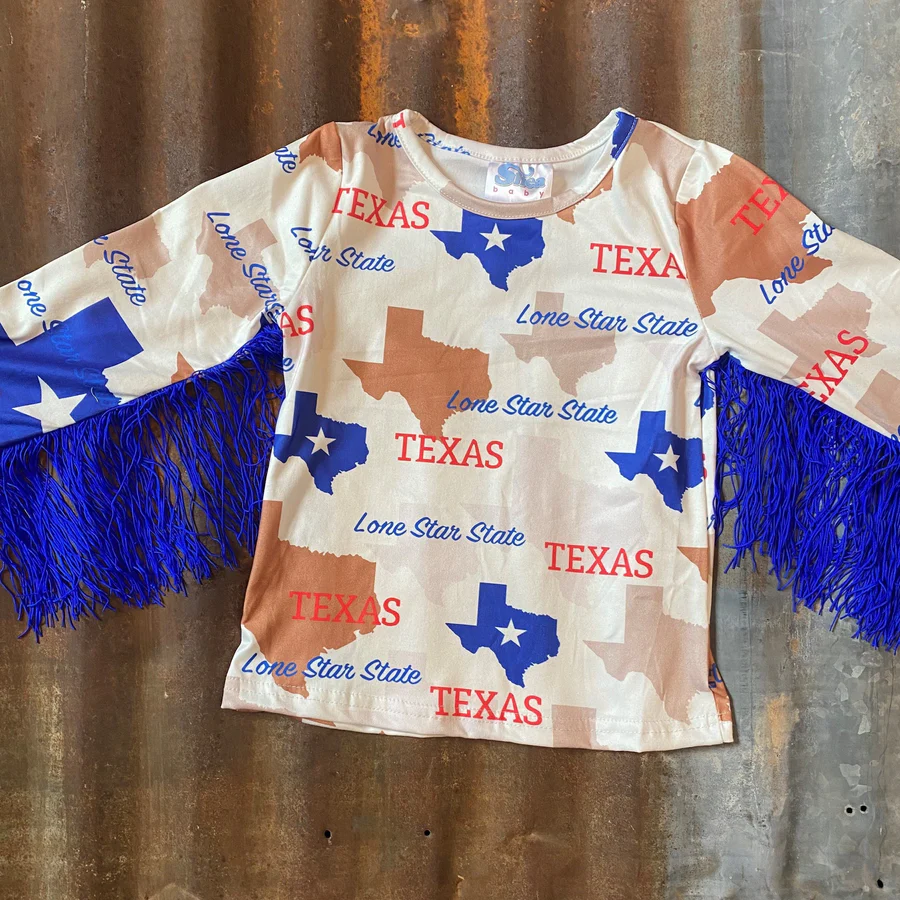 Shea Baby Texas Fringe Long Sleeve Top ST18