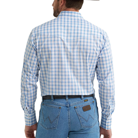 Wrangler True Blue Plaid Men's Western Snap 112369448