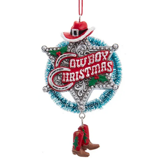 Kurt Adler Resin Cowboy Christmas Ornament J8636