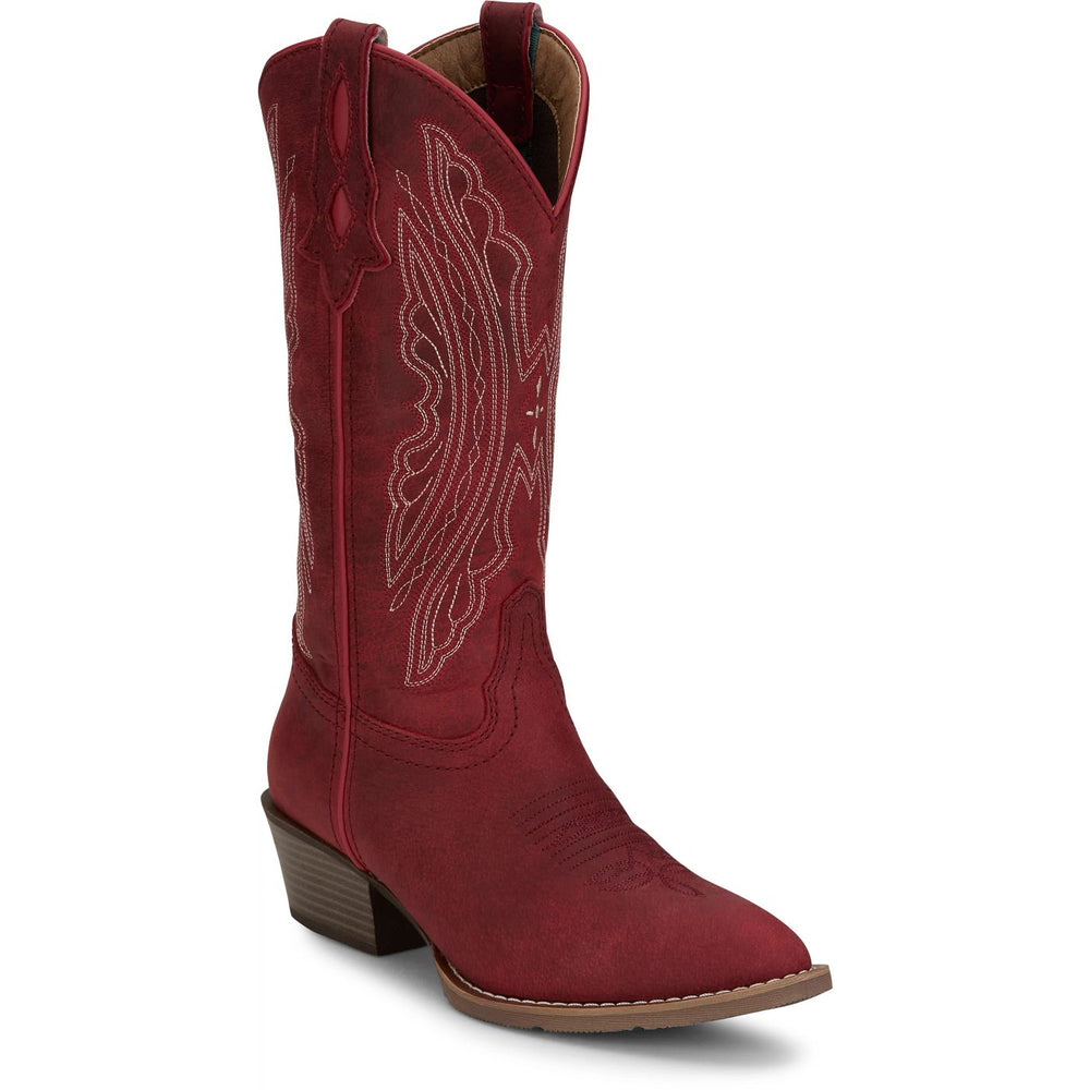 Justin Women's Renie Bright Red Water Buffalo Boot GY2872