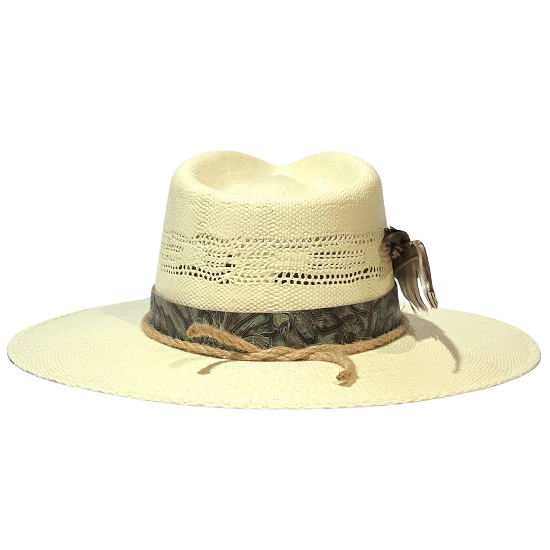 Caimey "Crocodile Ann" Straw Flat Brim