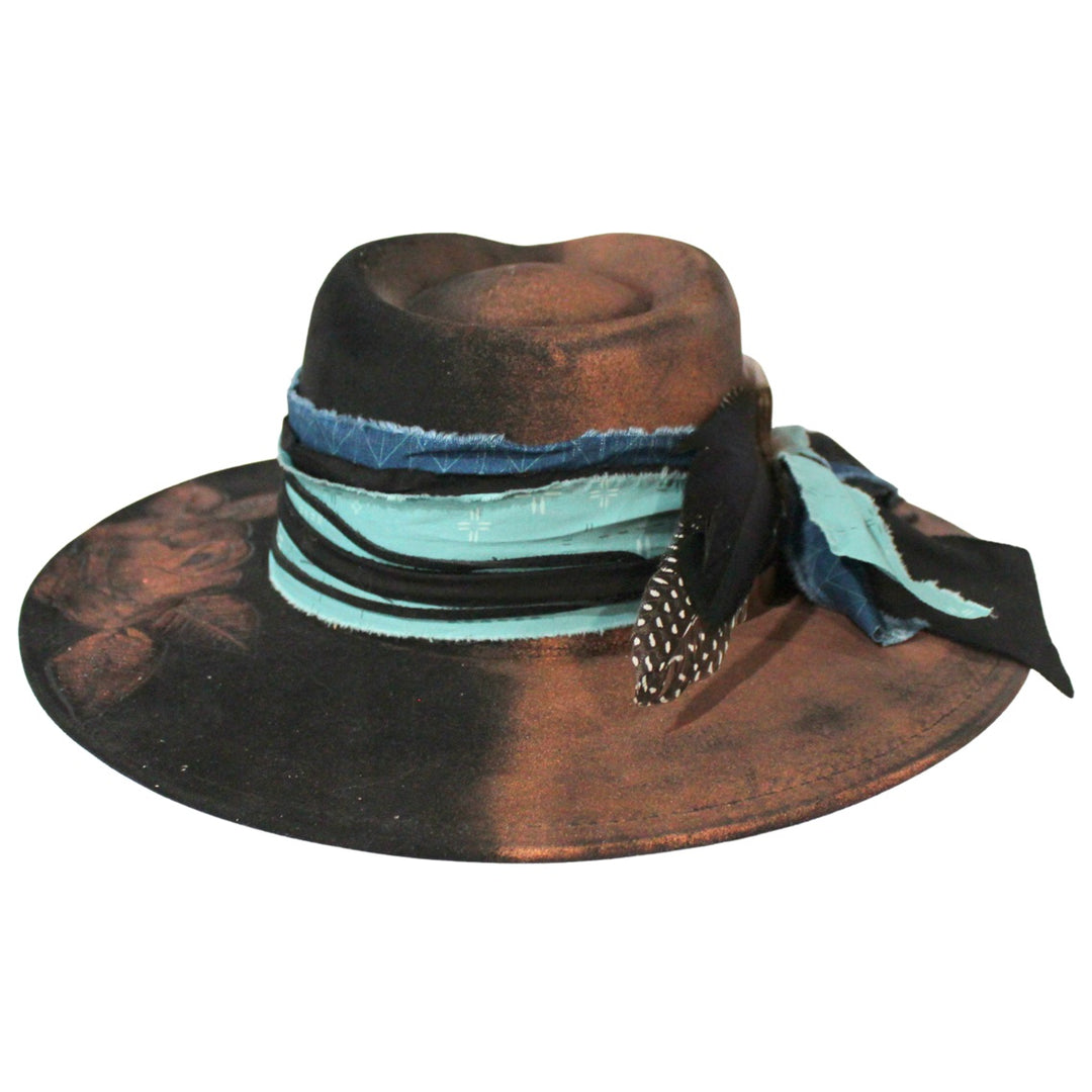 Betsy Simmons Midnight Bronze Wool Flat Brim