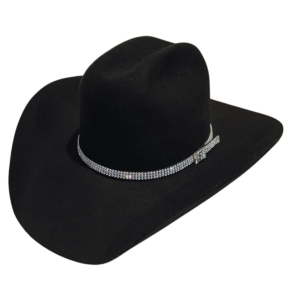M&F Rhinestone Cowboy Black Hatband DH860