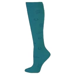 Boot Doctor Turquoise Horseshoe Print Women's Socks 0416633