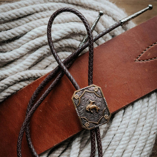 AndWest Iconic Bucking Bronc Rider Bolo BOLIC02