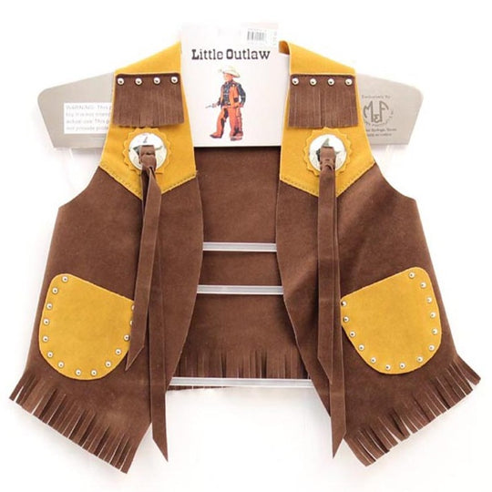 M&F Little Outlaw Brown Girl's Vest 5083202