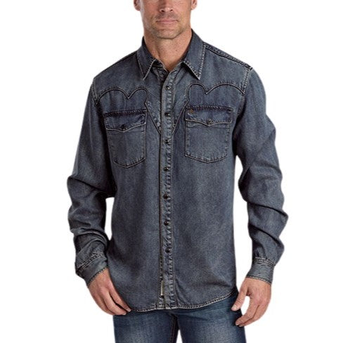 Stetson Dark Denim Men's Western Snap 11-001-0465-1044
