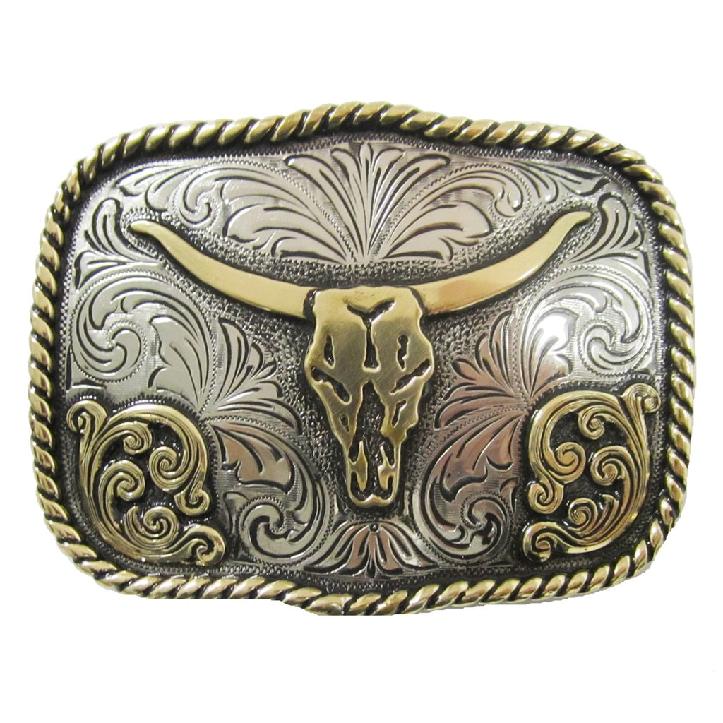 AndWest Longhorn Rope Edge Buckle 727 โ Wild Bill's Western Store