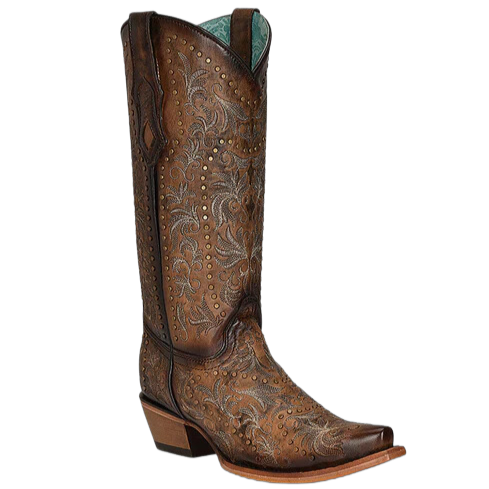 Corral Maple Stud Embroidery Women's Boot C3972
